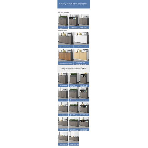 Sturdy and Durable Wooden Shelves Staff Sideboard Storage File Cabinet for Office