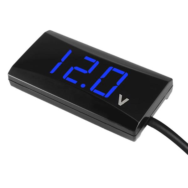 Quality 39cm 12V LED Motorcycle Volt Meter Gauge Panel Waterproof for sale