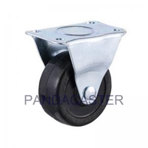 China Light Duty Rubber Wheel Casters 50mm 44lbs Zinc Plated Finish on sale