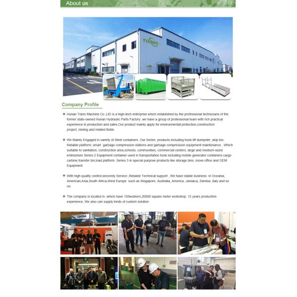 Telescopic arm Hook Lift Truck Body Steel Parts Hydraulic Arm Hook16-26 Ton Gross Vehicle Weight 26000