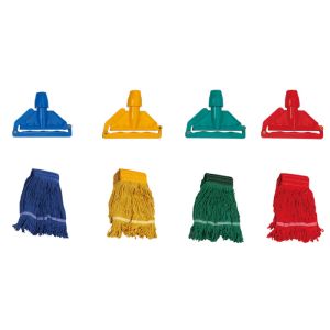 Cut - End 1.2M Handle Plastic Clip String Cotton Mop