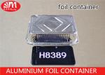 Rectangle Shape Aluminum Foil Food Containers , Grill Aluminum Foil Pans H8389