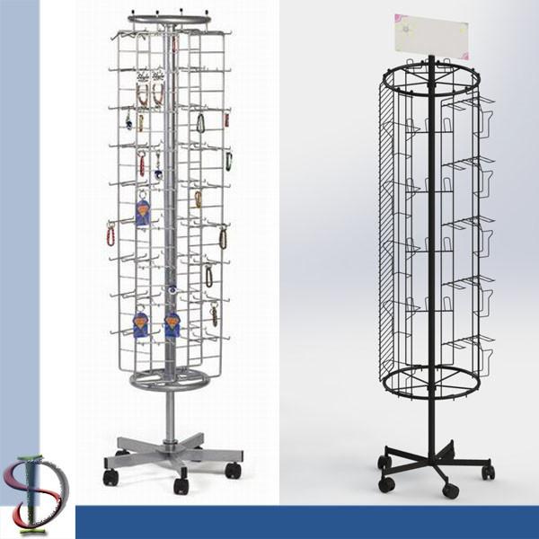 Quality Multiple Spinner for Key Chain / Metal hooks display stand / key chain display rack / POP display stand for sale