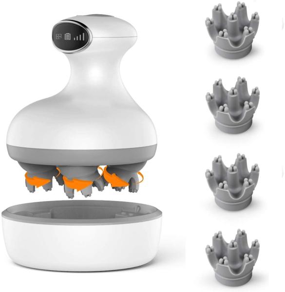 Quality Wireless Waterproof Head Scalp Massager Machine Silicon Low Noise 35db for sale