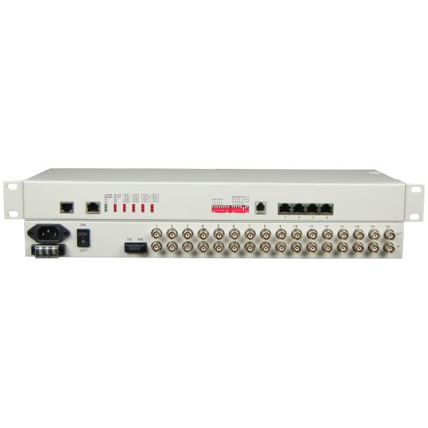 19inch G.703 BNC to fiber multiplexer 16E1 PDH MUX 120km ,AC+DC power