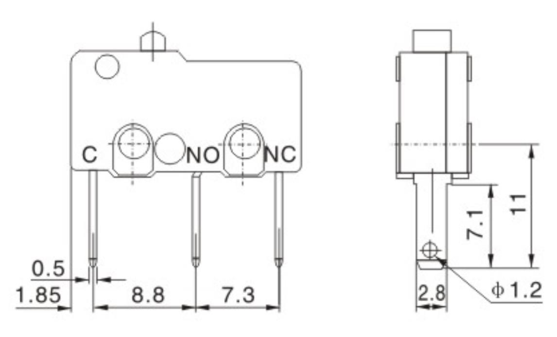 125V Snap Action Micro Momentary Switch TUV Approved For shared bicycles
