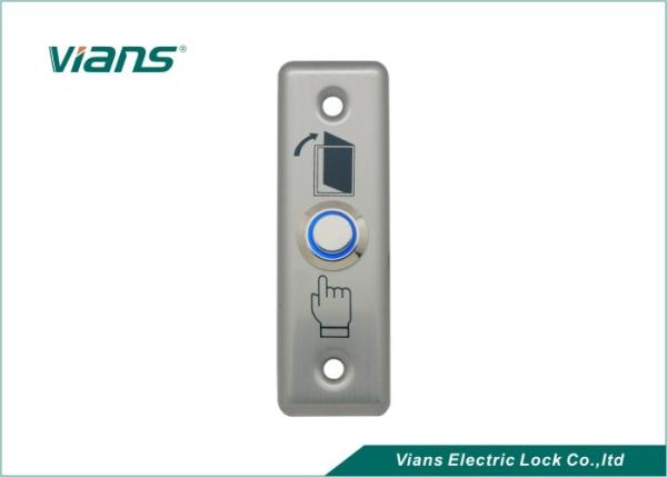 Quality Stainless Steel Door Exit Button With LED Light , Door Push Button Switch 86 * 28mm for sale