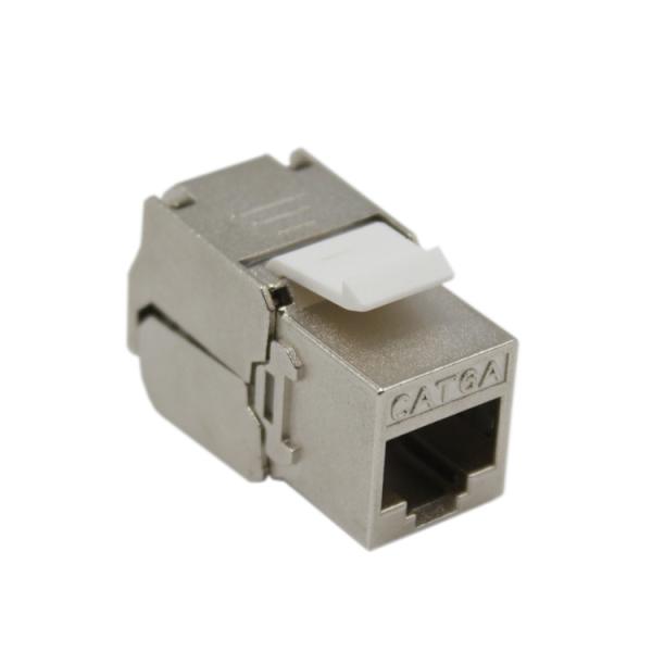 Quality Punch Down Network Cat 6A Keystone Jack 180 Degree FTP Shielded Modular Plug for sale