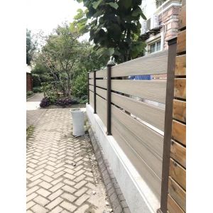 Customization Garden WPC Fence Europe Style Recycled Composite Fencing