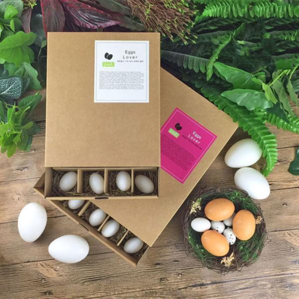 Empty 20 Reusable Egg Paper Box Cartons Container Brown Cardboard Paper Custom Printed