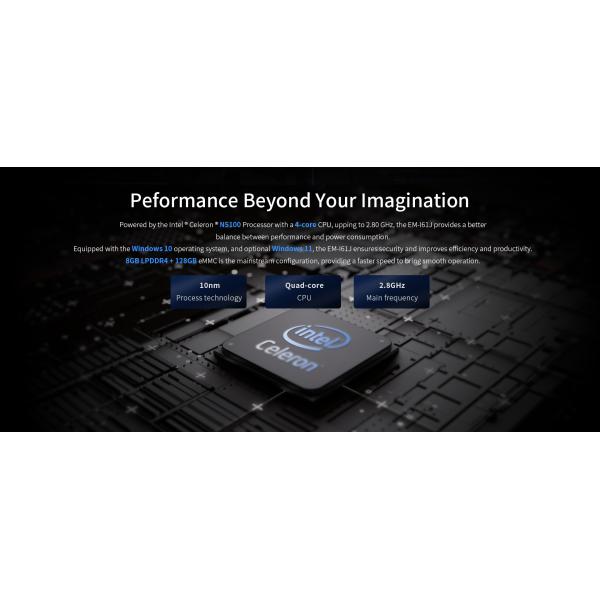 Intel JASPER LAKE N5100 Win 10/11 Waterproof Rugged Industrial PDA with 2D Barcode Scanner NFC Bluetooth Handheld EM-I61J