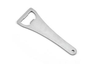 Flat Handle Stainless Steel Beer Bottle Opener, punched blank stainless steel handle beer bottle opener, brushed metal