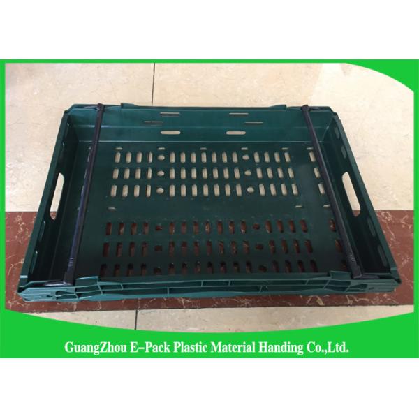 Customized Stackable Plastic Storage Bins , Collapsible Plastic Crates With Lids