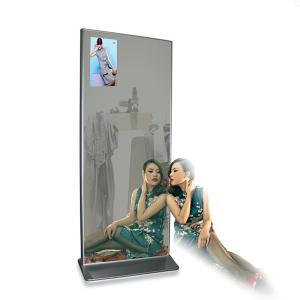 Black LCD Magic Mirror Interactive Touch Screen Kiosk 43 Inch With Motion Sensor