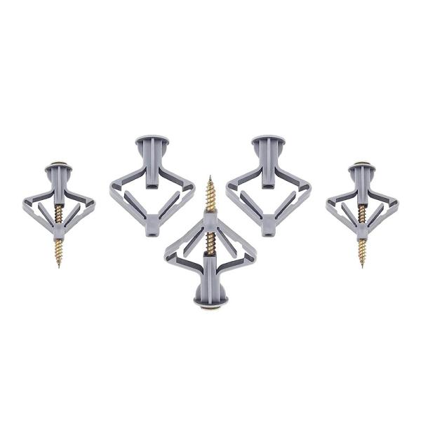 Durable Brick Wall Anchors , Plastic Butterfly Anchor With Self Tapping Screw