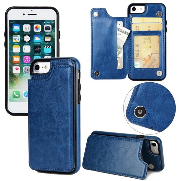 iPhone XS Wallet Case,Premium PU Leather Kickstand Double Magnetic Clasp Back Cover For iPhone 5/6/7/8/X/XS/XS MAX