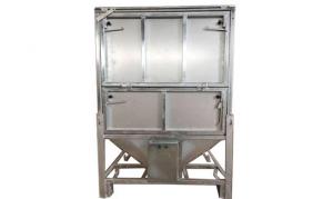 Slope Base Steel IBC Containers 1000L Capacity Self Stacking Heavy Duty