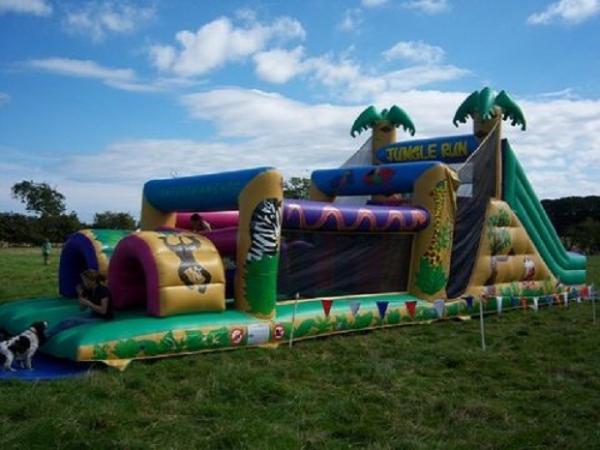 Quality Children Inflatable Obstacle Course Run EN14960 Huge Jungle Inflatables for sale