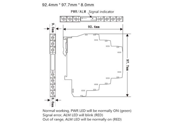 Resistance Digital Signal Isolator Transducer 0-5KΩ Input To 4-20mA 0-5V Output