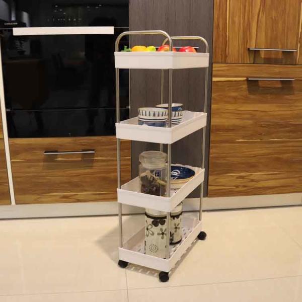 Quality ODM Movable Home Storage Carts For Tableware PP Plastic Multiscene Use Practical for sale