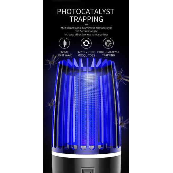 2 in 1 electric LED USB mosquito killer lamp for camping bug zapper rechargeable