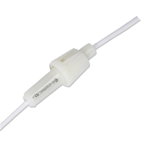 White 5x20 5A Inline Fuse Holders UL Listed With 18AWG 20AWG Cable