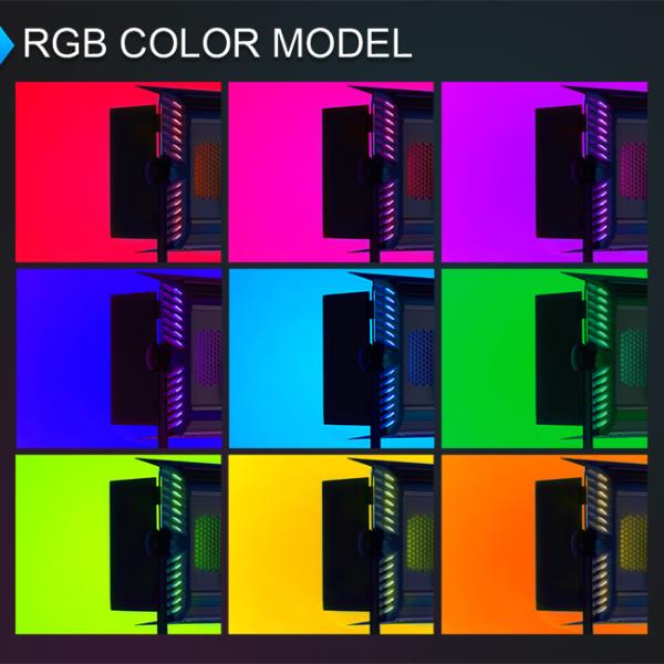 180W RGB Full Color LED Panel Video Light Kit DMX Stepless Dimming Professional Studio Lighting Bluetooth App