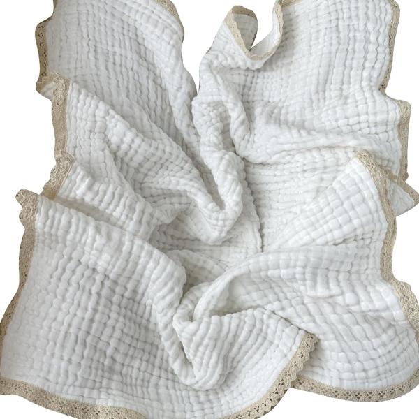 Soft Skin Friendly 100*100 cm Lightweight Gauze Blanket Cotton Gauze Throw Blanket