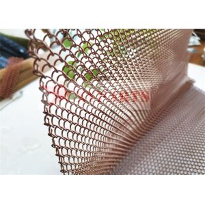 Aluminum Chain Link Metal Mesh Curtain 1mm Dia 6mm Aperture