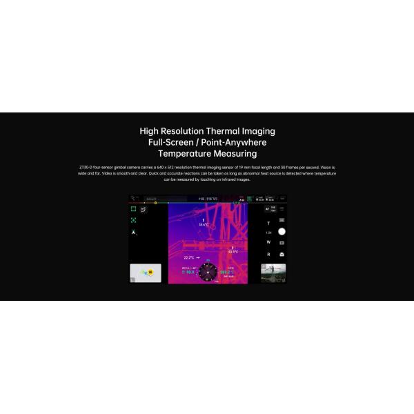 ZT30-D Optical Pod Four Sensors Gimbal Camera 4K 180X 640 x 512 Thermal Imaging Waterproof Level IP4X for M350 M300 Drone