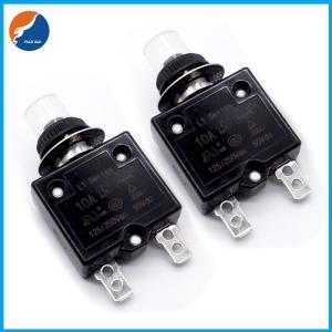 China 13A Bakelite Push Button Resettable Thermal Circuit Breaker Switch With Metal Nut on sale