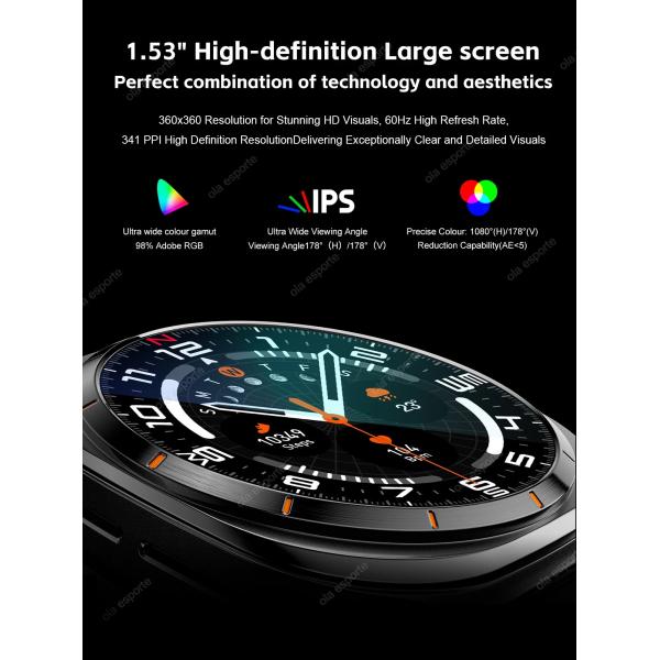 Dynamic Charging Detection Display GPS Sport Smart Watch with Touch Buttons and 8 UI Styles