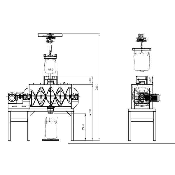 Easy To Clean Powder Production Line , Food Material Handling Machine
