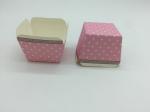 Pink Red And White Polka Dot Cupcake Wrappers Square Muffin Liners Heat