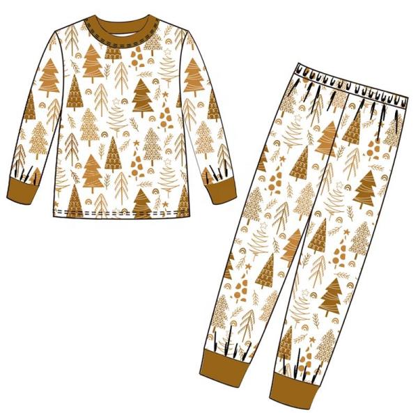 Baby infant bodysuit romper christmas tree print baby girls clothes dress christmas 7pcs sets