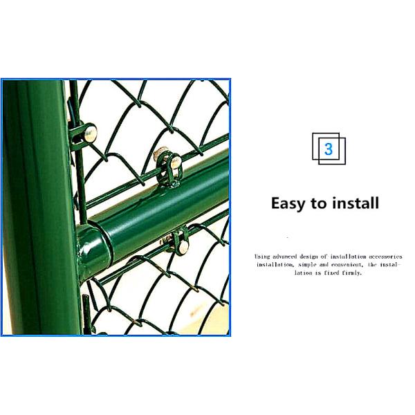 Sports Playground Garden Diamond Chain Link Fence 20m Width 75X75mm