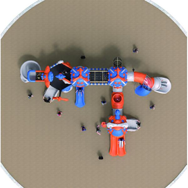 Slippery Plastic Playground Slide Galvanized Pipe For Residential Area