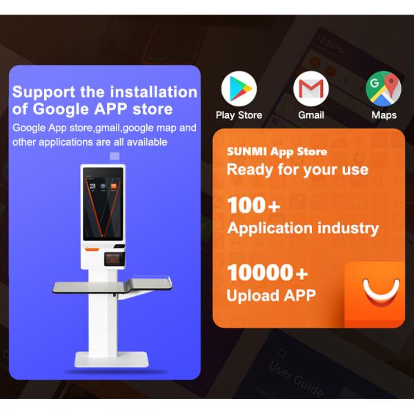 Wall Mounted Android Payment Kiosk Gas Station With App Store Management