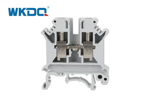 JUK 6N Din Rail Mounted Terminal Block Connector , Quick Connect Terminal Block