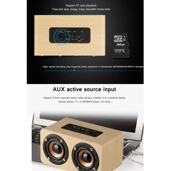 Classic Wood Portable Bluetooth speaker 10W 1500mAh Mini bluetooth Speaker