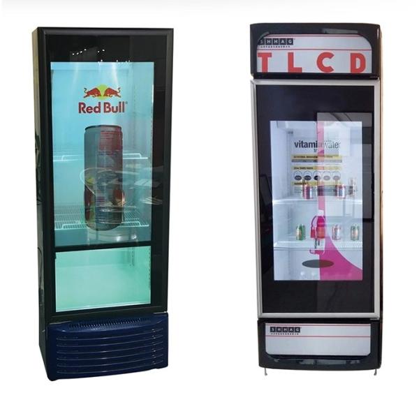 Quality Supermarket Transparent Lcd Screen For Cold Drink Frigerator Display for sale