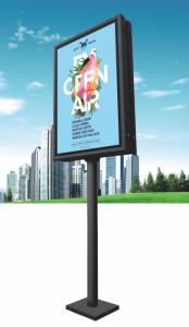 China Pole Mounted LED Digital Signage Display Iron Cabint LED Digital Display Screens on sale