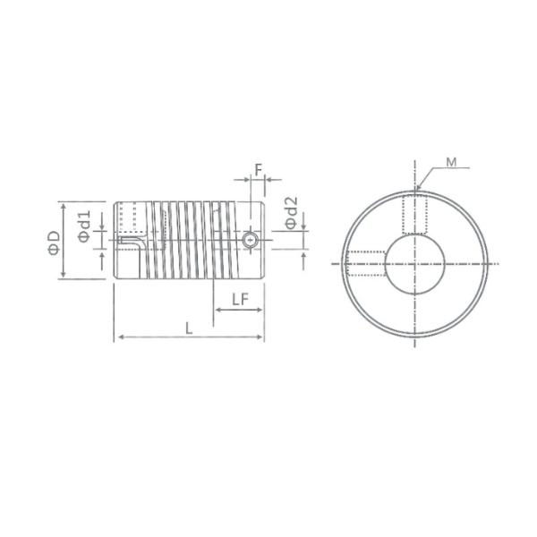 Magnetic Spring Encoder Flex Coupling Rotary Encoder Spring Coupling Zinc Alloy