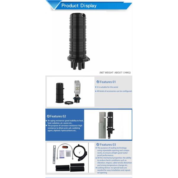 Horizontal Vertical Fiber Optic Joint Termination 48 96 Cores for FTTH Splice Closure