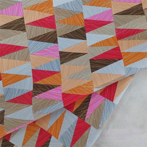 0.8mm Colorful Geometric Design PVC Leather For Handbag Packing Box Phone Case Decoration Usage