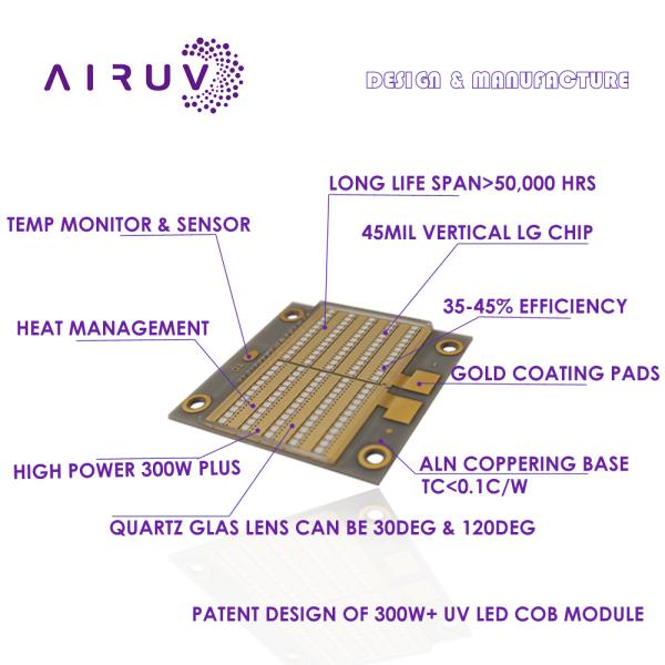 34-38v UVA LED UV LED CHIP 300w 365nm 385nm 395nm