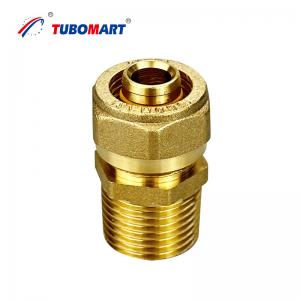 China ISO 14001 Certificated Pex Quick Connect Compression Fittings Brass For Plumbing on sale
