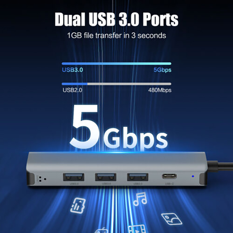 12-In-1 Multiport Adaptor USB C Hub Docking Station With USB 3.1 Interface And RJ45 Gigabit Ethernet