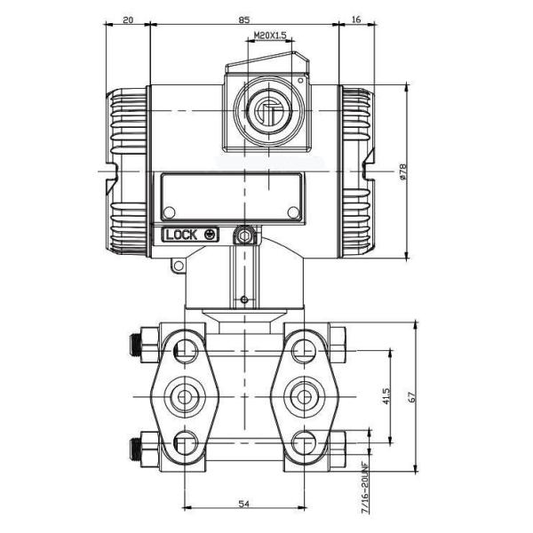 0-0.6KPa-6KPa Range Code 0B Smart DP Transmitter with ±0.05% Reference Accuracy
