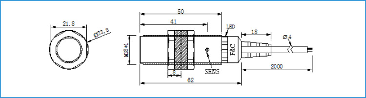  M18 Capacitive Proximity Sensor 3 Wire NPN or PNP 10mm Sensing Range Switch .jpg